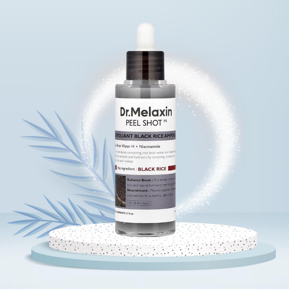 Combo Ampolla Exfoliante de Arroz Blanco y Negro Dr.Melaxin, Peel Shot