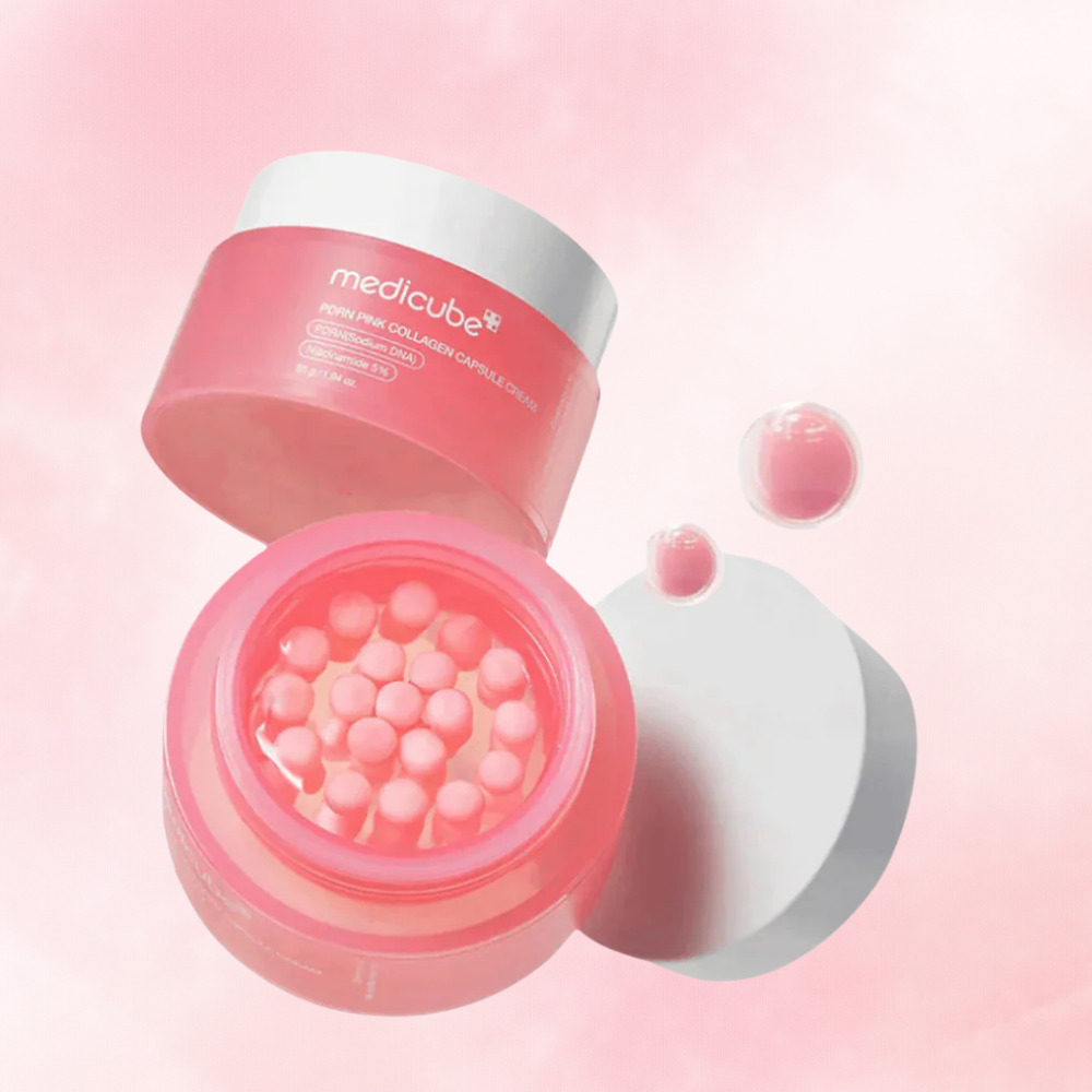 Crema Medicube de Cápsulas de PDRN – Crema Hidratante de Cápsulas Rosas