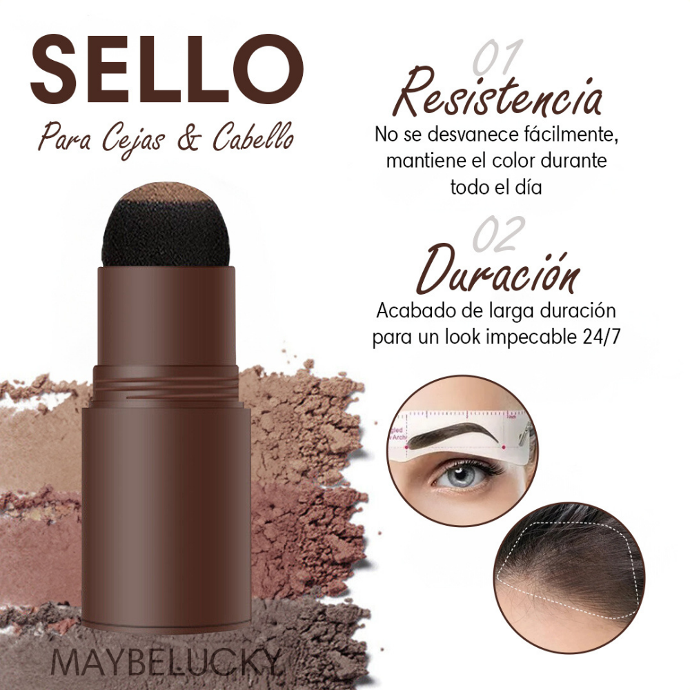 Kit Sello para Cejas en Polvo con 3 Plantillas – Definición Natural