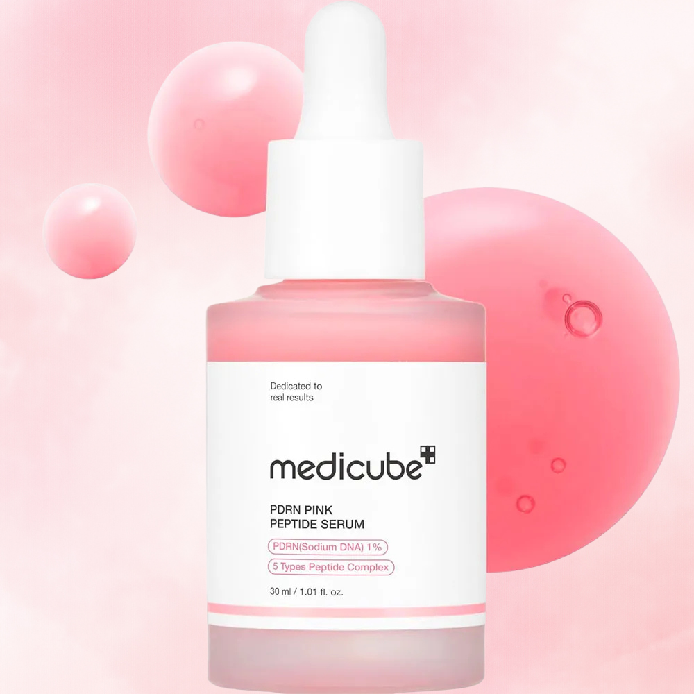 Combo Medicube Salmón DNA PDRN – Crema Hidratante de Cápsulas Rosas + Sérum Regenerador