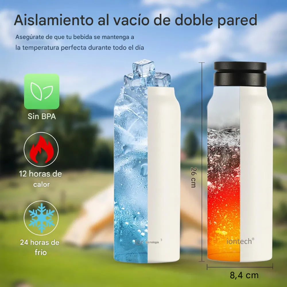 Termo Magnético con Soporte para Teléfono – Compatible con iPhone y Android, Incluye Anillo Metálico